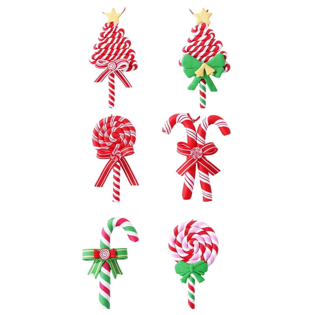 Adornos de Dulces de Navidad Macarena 6 Piezas Decoración colgante para Vacaciones