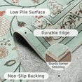 thumbnail image 5 of Vintage Floral Area Rug 8x10, Machine Washable Botanical Bird Rug Non Slip Soft Low Pile Large Carpet for Living Room, Bedroom, Home Office-Mint Green, 5 of 9