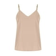 thumbnail image 4 of Mittory Womens Silk Satin Tank Tops V Neck Casual Cami Sleeveless Camisole Blouses Summer Basic Tank Shirt, 4 of 8