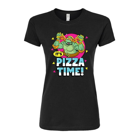 Teenage Mutant Ninja Turtles - Pizza Time - Juniors Fitted Graphic T-Shirt