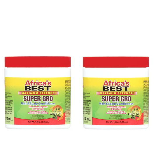 Africa's Best Olive Oil Super Gro Hair & Scalp Conditioner, Net.Wt 5.25 oz (2PK)