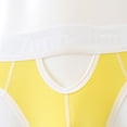 thumbnail image 3 of TANBOM Men's Backless Briefs Bamboo Viscose Underwear Orange/Green/Blue M 3-Pack, 3 of 6