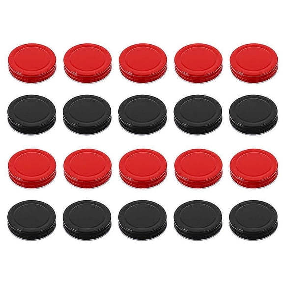 20Pcs Red Jar Lid Tinplate Cover for Sealing and Storage Mason Jars