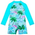 thumbnail image 5 of ASFGIMUJ Swimsuits For Girls Teens 1Pcs Long Sleeve Girls Bathing Upf 50+ Rash Guard Suits Swimsuts Zip Girls Bathing Suit,Size 4-5Y, 5 of 9