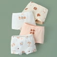 thumbnail image 2 of FINALGANG Girls 4 Pack Boyshorts With Cute Cartoon Prints Kids Teen Breathable Underwear With Bows For Casual Daily Wear White 7-8 Years, 2 of 3