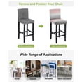 thumbnail image 3 of Gradient Pink Grey Bar Stool Covers Set of 2, Modern Abstract Color Ombré Art Stretch Washable Bar Chair Covers with Backs, Removable Pub Counter Height Chair Cover for Kitchen Dining Room Cafe, 3 of 7