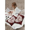 thumbnail image 3 of Inspiration Quotes with Love Heart Outdoor Pillow Covers Set of 2, Decorative Waterproof Throw Pillow Case, Black Red Buffalo Lattice Cotton Linen Soft Cozy Cushion Pillowcases, 3 of 6