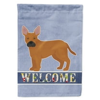 Tan French Bulldog Pit Bull Mix Welcome Garden Flag