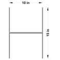 thumbnail image 2 of 50 Yard Sign Stakes 10x15 Inch H-Frame - 9 Gauge Galvanized Wire - Corrugated Plastic Sign Holders - 15" Tall, 10" Wide - for 4mm/5mm Signs, 2 of 9