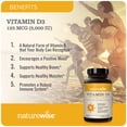 thumbnail image 2 of Suplemento NatureWise de vitamina D3 de 5000 UI, suministro para 1 año, 360 unidades, 2 of 7