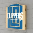 thumbnail image 7 of Los Angeles Clippers Fade Dart Board Cabinet Set with 6 Steel Tip Darts, 7 of 7