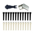 thumbnail image 1 of 24 piezas de pasadores de puente de guitarra acústica con extractor de pasadores de puente, piezas de repuesto de clavijas de guitarra, accesorios, 1 of 9