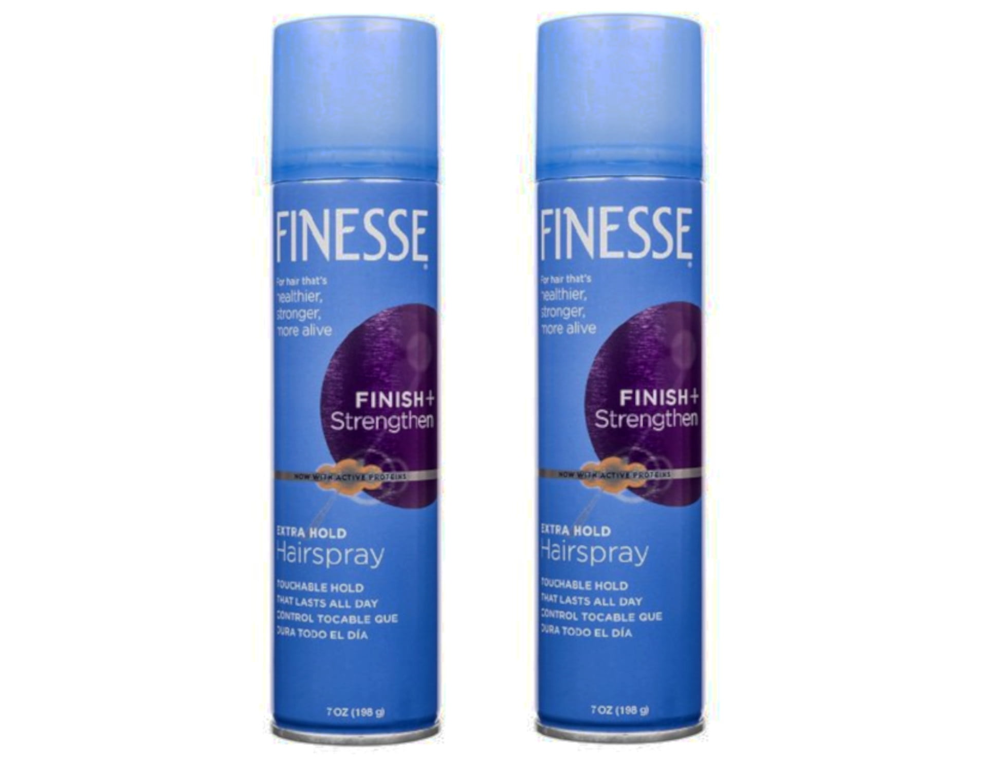 2 Pack Finesse Extra Hold Aerosol Hairspray 7 Oz Each