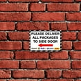 thumbnail image 6 of 8"x12" Metal Sign Please Deliver All Packages to Side Door Left Arrow Delivery Metal Tin Sign for Delivery Driver, 6 of 7