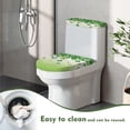 thumbnail image 5 of HELLHERO Clover Keep Dust Stain Polyester Toilet Cover Set Fits All Toilet Shapes Comfortable and Practical Toilet Lid Dust Cover Set Stretch for Bathroom Supplies, 5 of 6