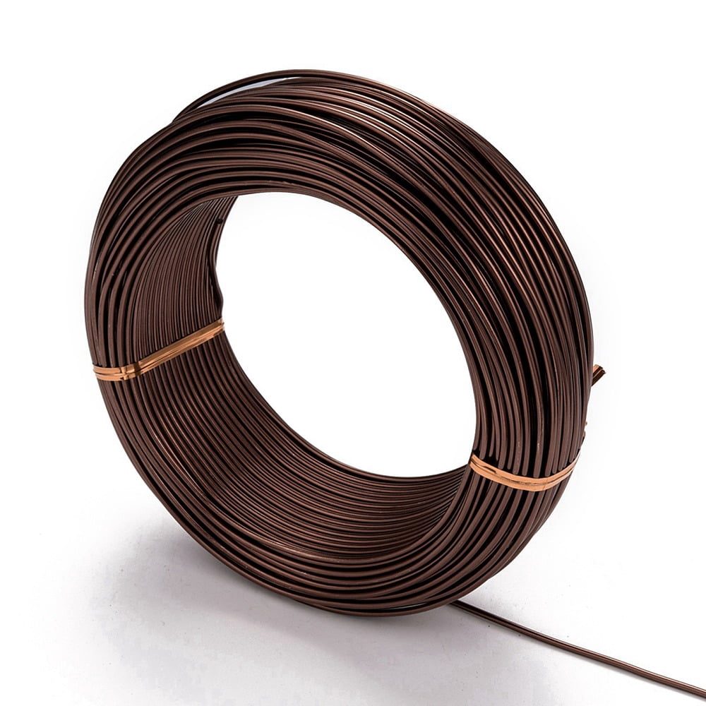 Anodized Aluminum Wire Bendable Metal Craft Wire Flexible Craft Wire for Beading Jewelry Craft Making Sienna 12 Gauge 2.0mm 55m/500g DIY