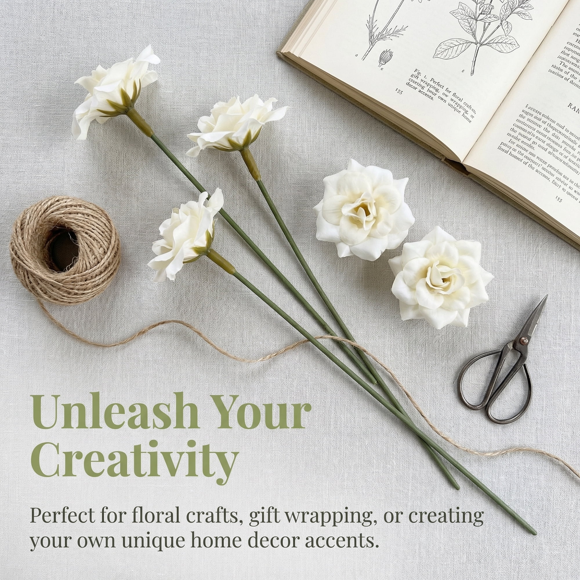 Unique Bargains Artificial Roses Bouquet Silk Rose with Detachable Flower [White]