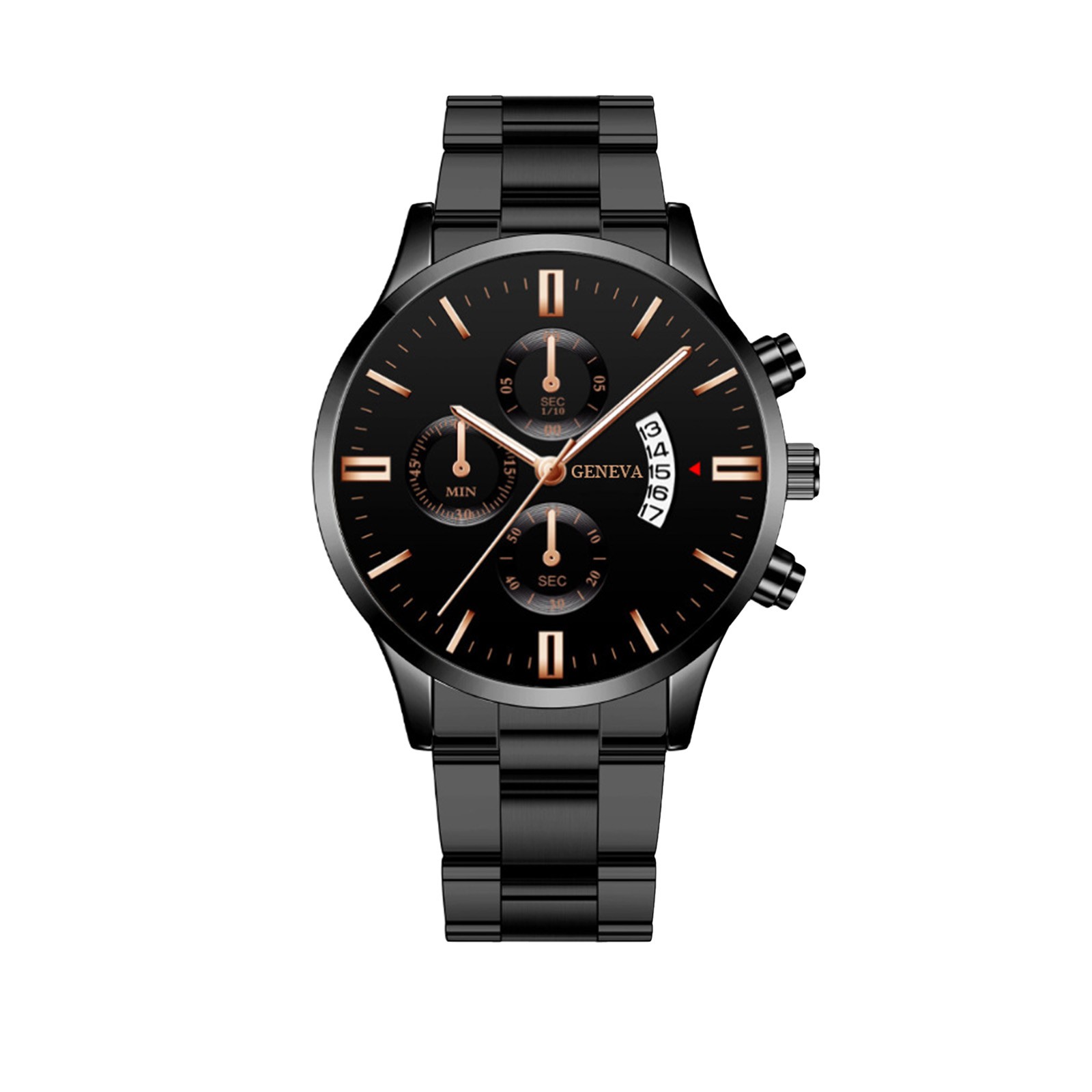 Yatlte Watches for Men Fashion Stainless Steel Waterproof Diamond Business Dress Analog Quartz Luminous Date Two Tone Luxury Casual Wrist Watch