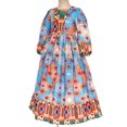 thumbnail image 4 of Jizyo Robe Maxi Abayas Musulmanes pour Filles, une Pièce, Manches Longues, Robe de Prière Islamique, Robe de Caftan Arabe Bleue 130/6 Ans, 4 of 7
