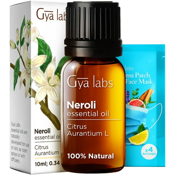 Gya Labs Neroli Essential Oil for Aromatherapy, Skin, Soap & Candle Making - Natural Fragrance - 0.34 fl oz