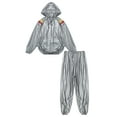 thumbnail image 4 of vastwit Men's Weight Loss Sweat Suit Anti-Rip Heavy Duty Front Zipper Sauna Suit Type A Silver L, 4 of 6
