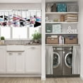 thumbnail image 3 of LALILO Kitchen Curtain Valance Watercolor Triangle Bright Rod Pocket Window Curtain 52"x 18" Set of 2, 3 of 7