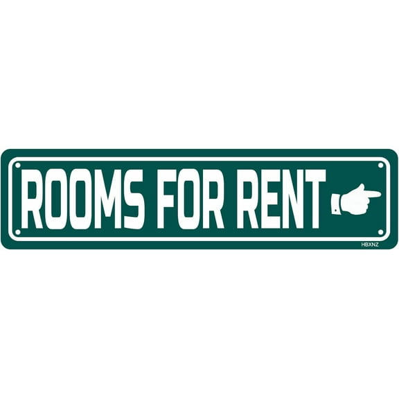 Rooms for Rent Metal Tin Sign Wall Decor Room Home Bathroom Bedroom Outdoor Garage Man Cave Garden Bar Signs Decoration 4x16 Inches
