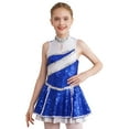 thumbnail image 1 of Rswnyirn Tenues de Cheerleading Sans Manches à Paillettes pour Filles, Uniforme de Cheerleading, Robe de Danse Bleu Royal 14, 1 of 7