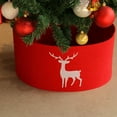 thumbnail image 5 of Christmas Tree Skirt, Christmas Tree Decorations, Reindeer Pattern Christmas Tree Foot Cover Skirt, Non Woven Fabric, Gray and Red, 120x20cm Size, Durable Christmas Tree Mat, 5 of 6