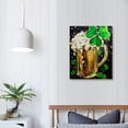 thumbnail image 4 of COMIO St Patrick's Day Canvas Painting Art, Shamrocks In A Beer Mug Picture Print, Living Room Home Decor Gifts, 4 of 5