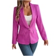 thumbnail image 2 of AnuYalue Womens Open Front Blazer Long Sleeve Lapel Collar Business Work Blazers Solid Front Casual Jackets with Pockets Trendy Blazers, 2 of 3