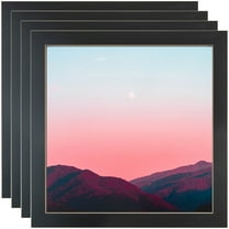 ArtToFrames 4" x 6" Raw Edge Black Picture Frame, 4x6 inch Black MDF Poster Frame (WOM-4460), 4 Pack