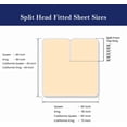 thumbnail image 2 of California King Size 34" Split Top Flex Head 4-PCs Sheet Set Fits 14-18" Deep Pocket, 500-TC Egyptian Cotton (Solid, Beige), 2 of 6