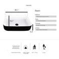 thumbnail image 5 of ELECWISH Bathroom Sink and Faucet Combo Artistic Porcelain Ceramic Vessel Sink Basin Washing Bowl Set, Cabinet Countertop Sink with Chorme Faucet Pop-up Drain and Water Pipe Lavatory, 5 of 8