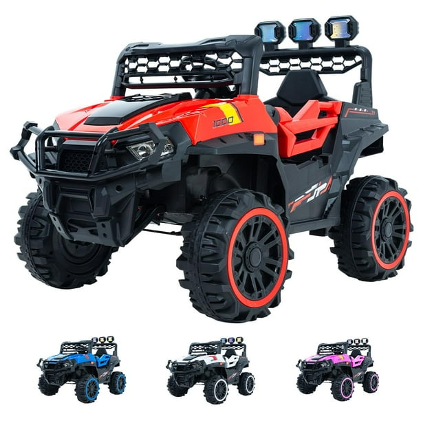 Carro Buggy Electrico Montable De Bateria para Niños Carrito de Control Remoto y Manejo Directo con Luces Estereo y Pedales Funcionales