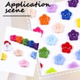 thumbnail image 5 of 1bag Resin Buttons Dyed Flower Mixed color 15x3mm Hole: 1mm, 5 of 5