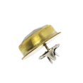 thumbnail image 2 of Benzara BM229285 Oval Metal Frame Bezel Pin with Olive Jade Insert, Brass & Green, 2 of 5