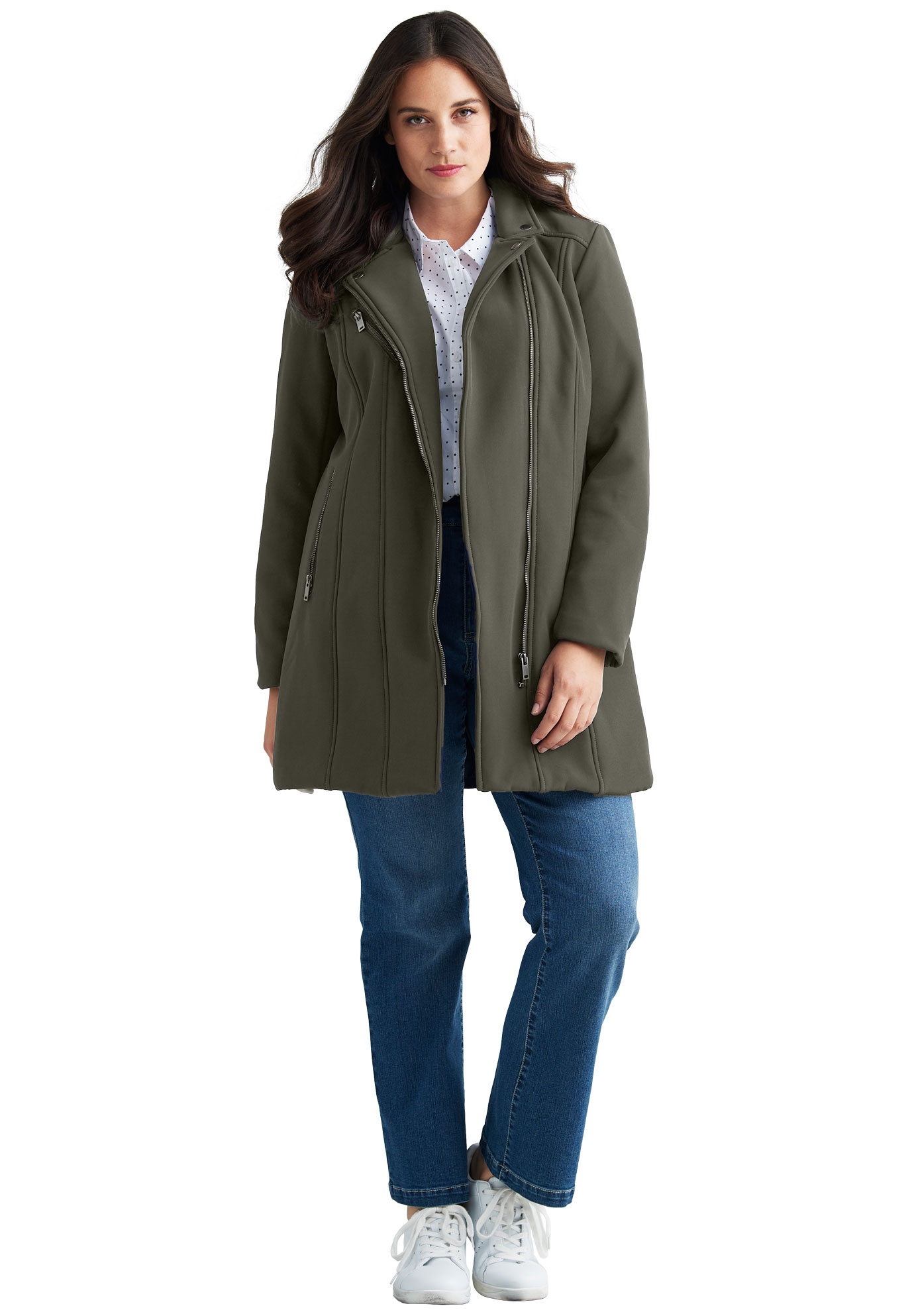 Ellos Ellos Plus Size Taylor Zip Coat 