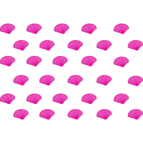 VWAQ Vinyl Wall Art Stickers Decals, Sea Shells Nautical Beach Decor - Peel & Stick VWAQ-POF2 (Pink)