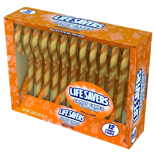 Life Savers Butter Rum Candy Canes, 5.28 Oz., 12 Count BrickSeek