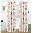 thumbnail image 2 of Coolnut Wildflowers Blackout Curtain for Bedroom, 2 Panels Thermal Insulated Blackout Drapes Long Darkening Curtains with Grommets,55"x 72", 2 of 5