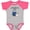 Baseball Heather and Hot Pink, variant on Inktastic Happy Birthday, Poppy Cute Penguins Boys or Girls Baby Bodysuit