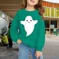 thumbnail image 2 of Mercatoo Halloween Gho𝐬t Sweatshirts for Teen Crew Neck Long Sleeve Pullover Sweatshirts Tops Tween Cute Fall Sweater Clothes, 2 of 3