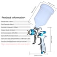 thumbnail image 3 of Pulverizador de pintura con alimentación por gravedad y taza de 600 ml, boquilla de 1,4 mm para pulverizar y limpiar paredes, muebles, vallas, armarios, mesas y sillas, 3 of 5