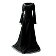thumbnail image 3 of UPPADA Renaissance Costume for Women Peasant Victorian Dress Long Sleeve Cosplay Maxi Dresses Plus Size Medieval Ball Gown Halloween Costumes for Women, 3 of 5