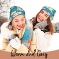 thumbnail image 4 of Yiaed Cute Polar Bear Fishing Print Winter Beanie for Men Women, Fleece Lined Beanie Soft Warm Knit Hat Ski Stocking Cuffed Ca, 4 of 6