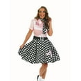 thumbnail image 3 of Fun Shack Womens 50s Pink Poodle Dress Ladies 1950s Rock N Roll Costume Halloween Halloween Black S, 3 of 4