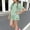 Green, variant on Girls Summer Outfit Sets, Short Sleeve Casual 2 Piece T-shirts and Shorts Sets Purple Size 10-12