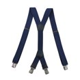 thumbnail image 2 of Lovskoo X Back Clip On Suspenders Mens 4 Point Attachment 1.4 Inch Elastic Solid Color Braces for Trousers Khakis Jeans, 2 of 2