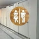 thumbnail image 5 of Signo de género para baño de madera | Placa de puerta circular para la decoración de la pared del baño - 7.87x7.87in | Placa colgante de madera rústica para Home Restaurant Café | Fácil de instalar, 5 of 5